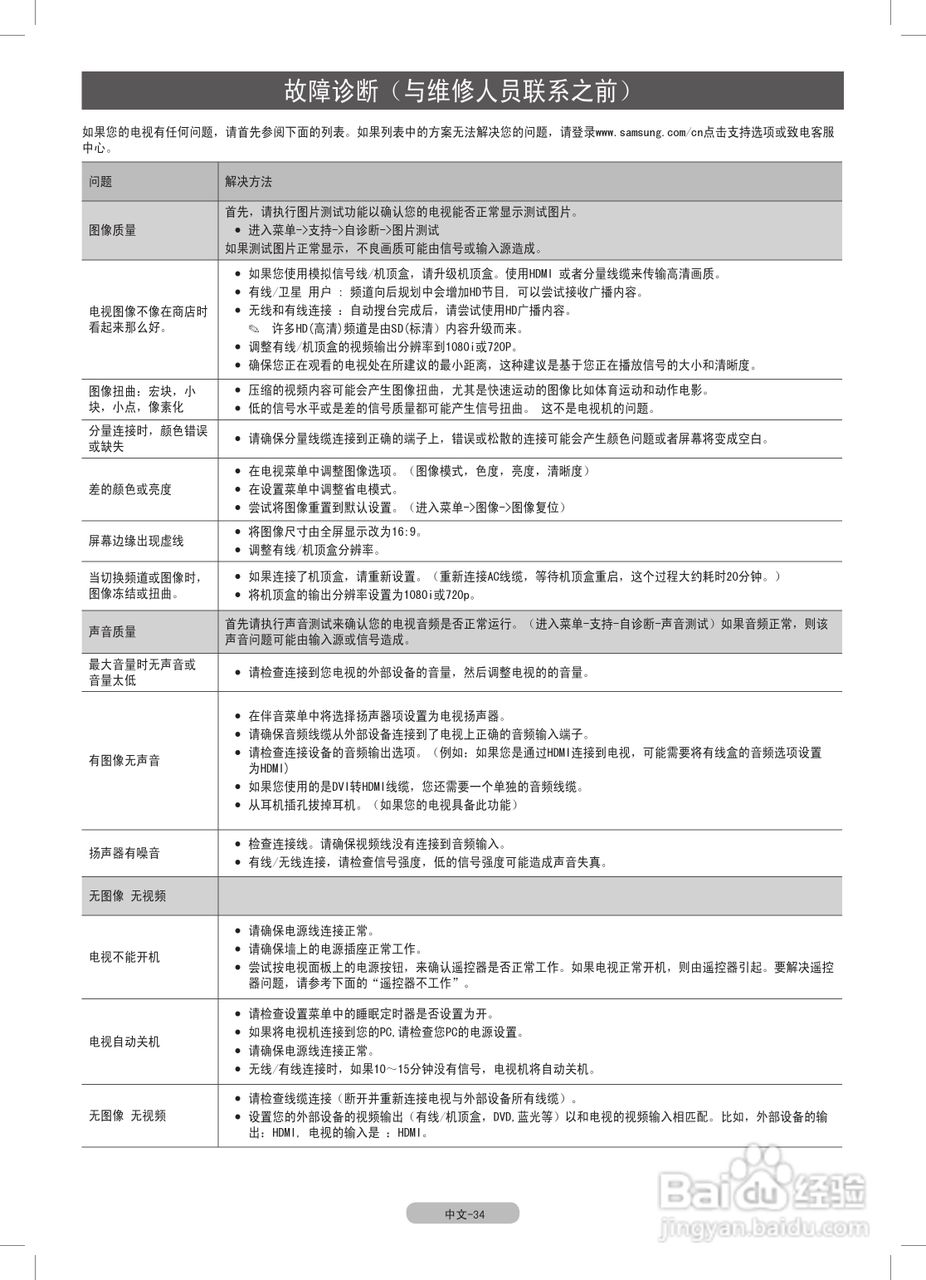 三星UA40C6200UF液晶彩电使用说明书:[4]