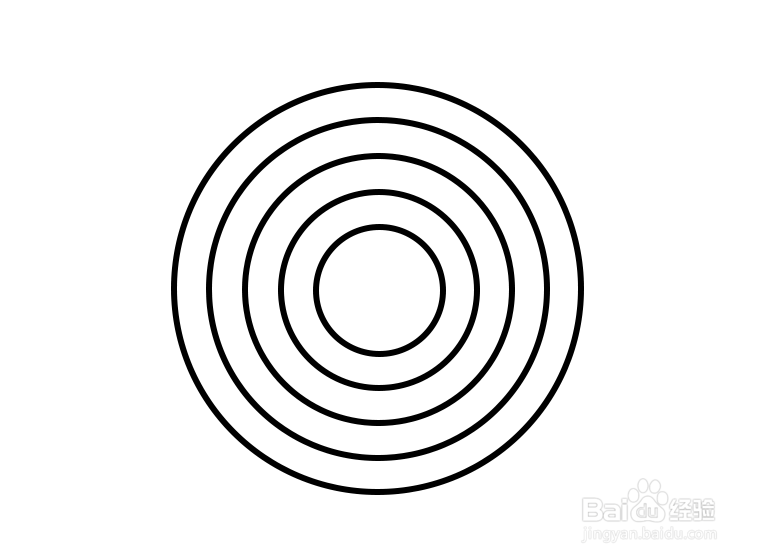 PS中怎么画同心圆