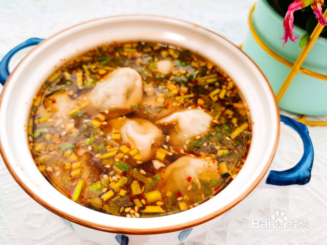 酸汤水饺的做法