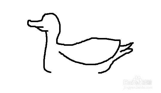 如何画鸭的简笔画
