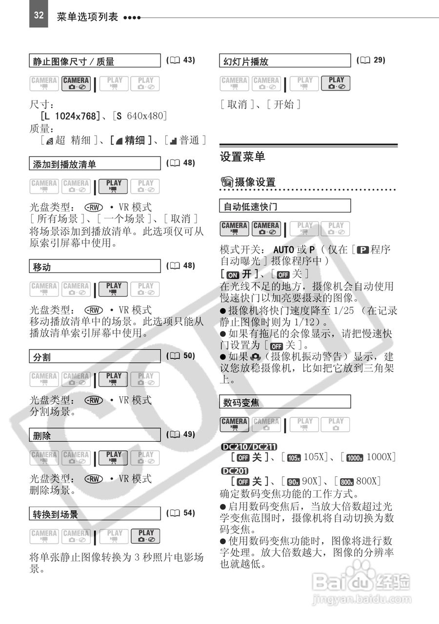 佳能DC211数码摄相机使用说明书:[4]