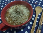 如何做麻油肉末面线汤