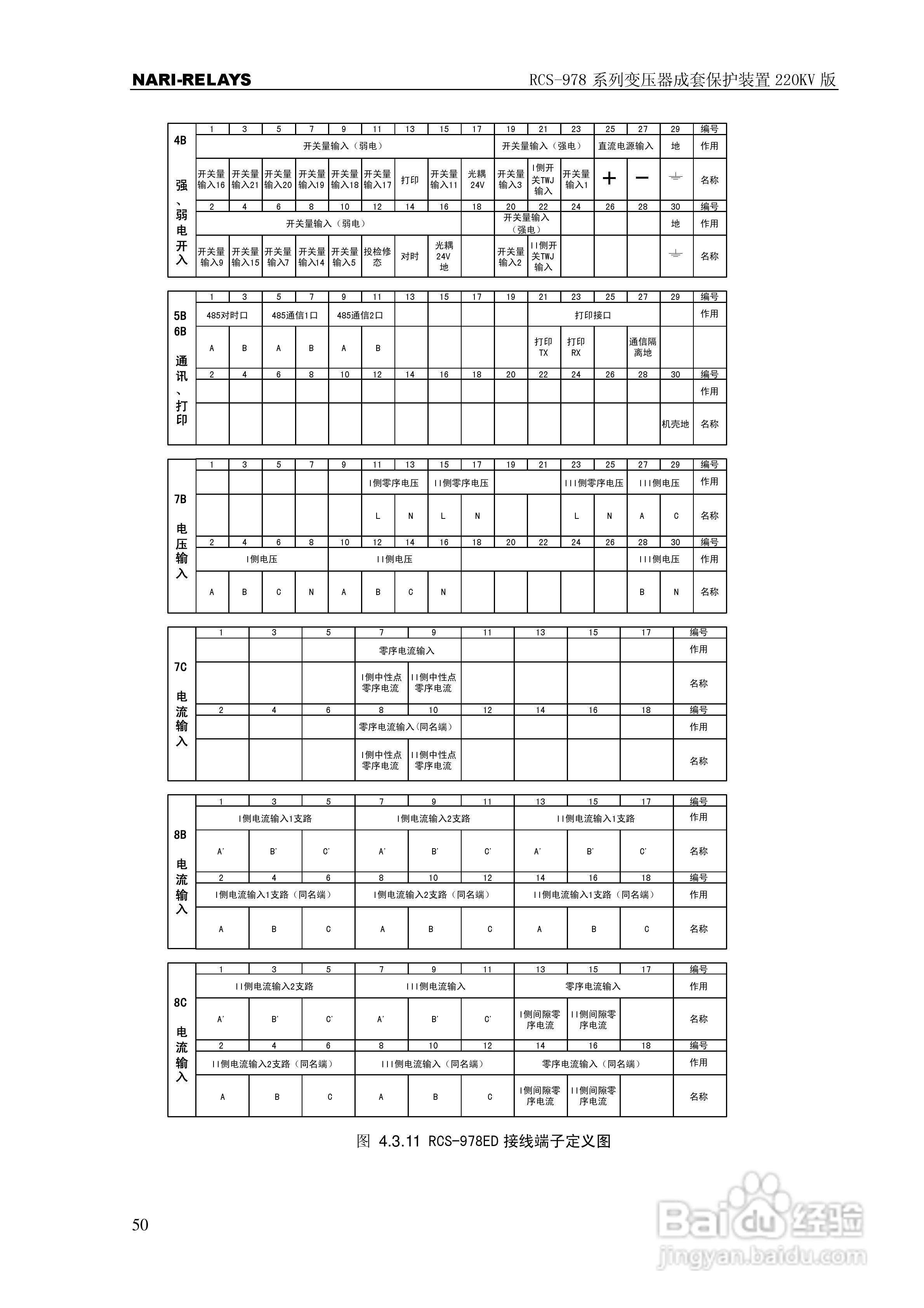 RCS-978系列变压器成套保护装置220kV版技术说明书:[6]