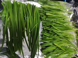 新鲜烧烤韭菜