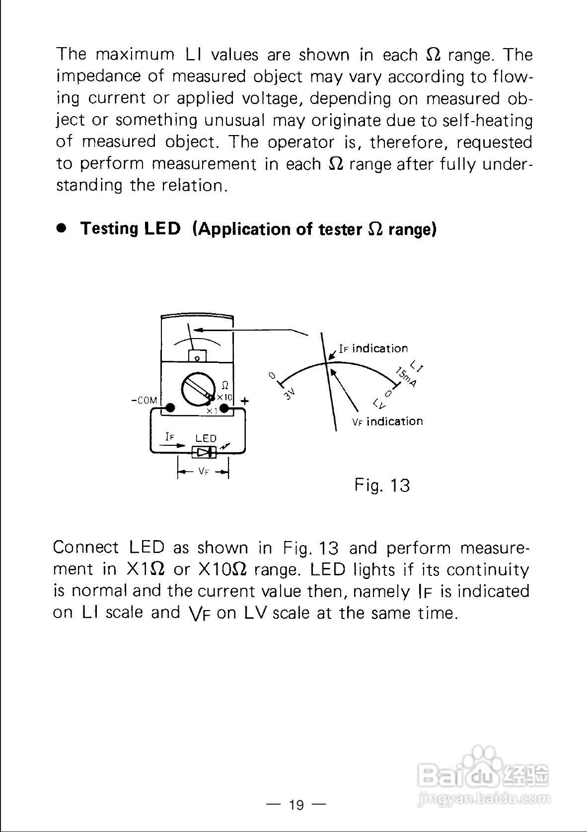 日本三和Sanwa模拟式万用表YX361TR说明书:[3]