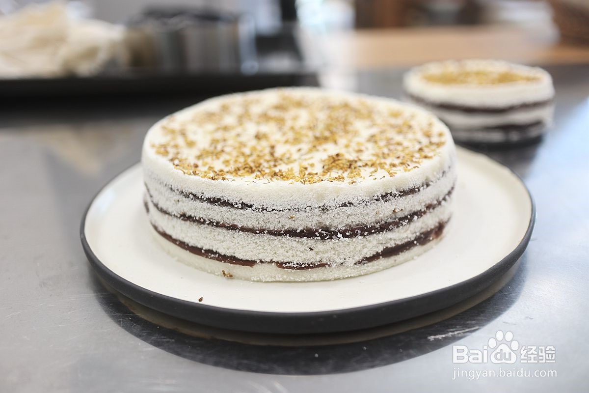 豆沙桂花大米松糕