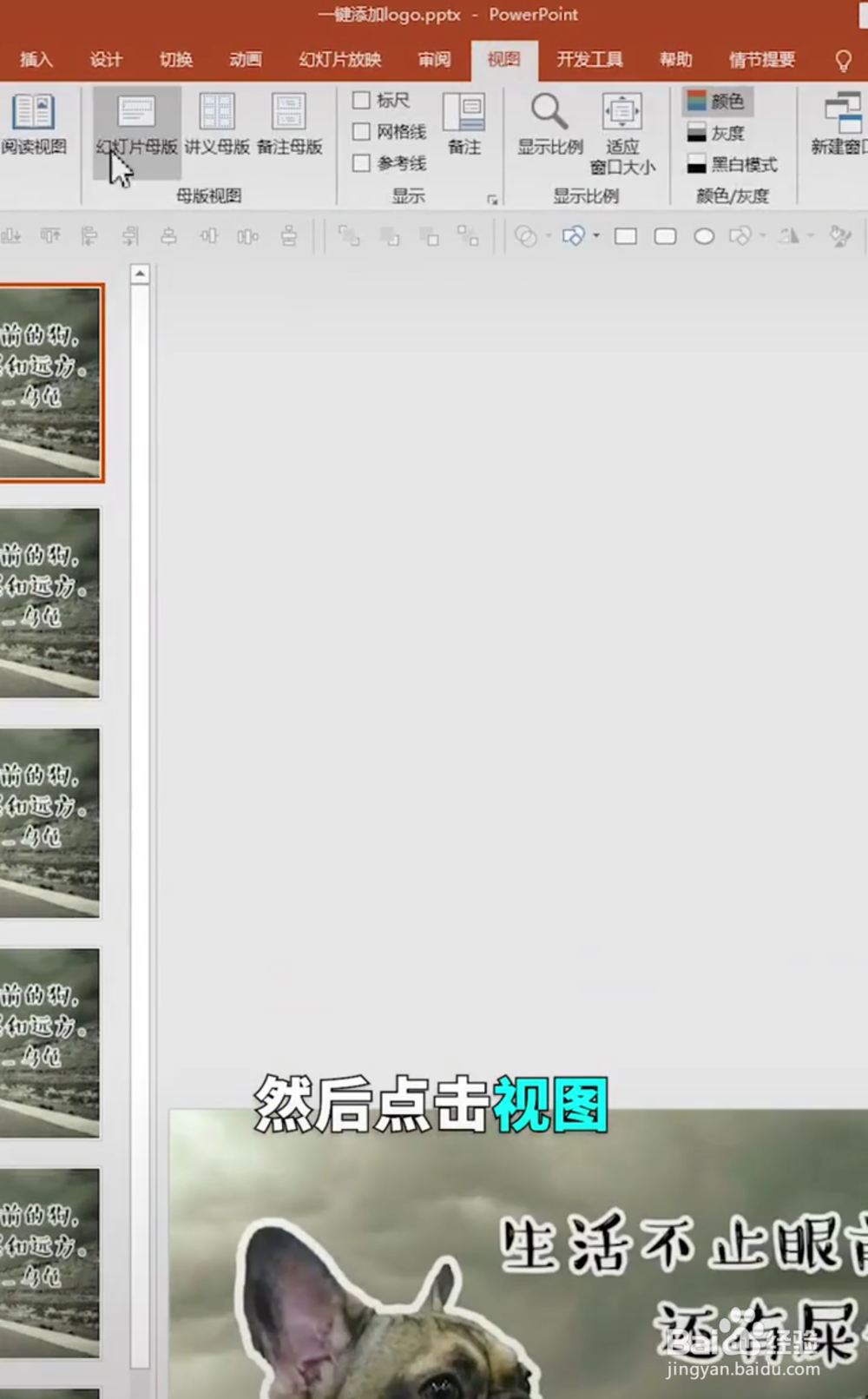 PPT中如何给图片批量加LOGO？