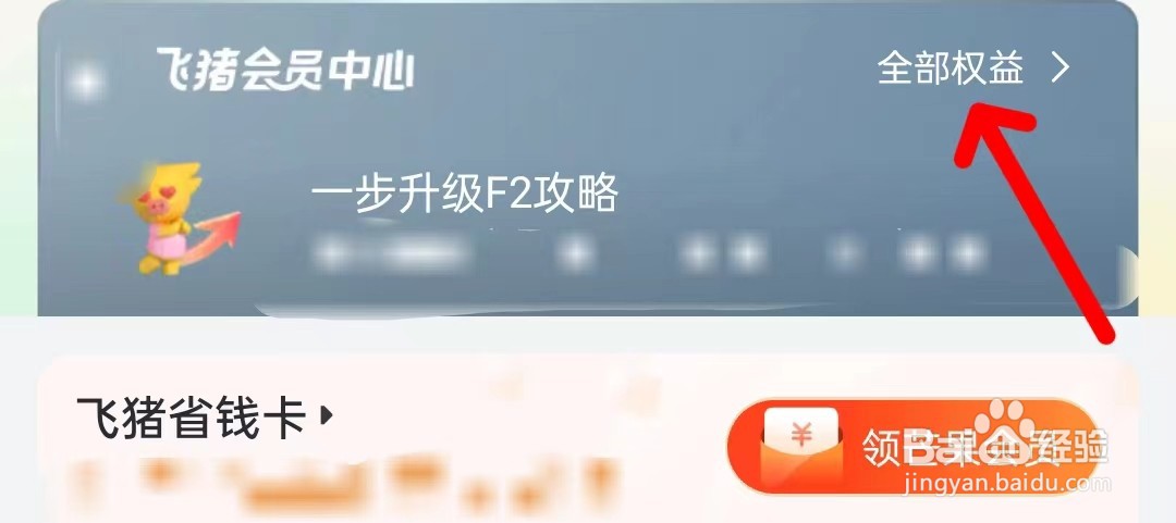 飞猪旅行怎么查找全部权益