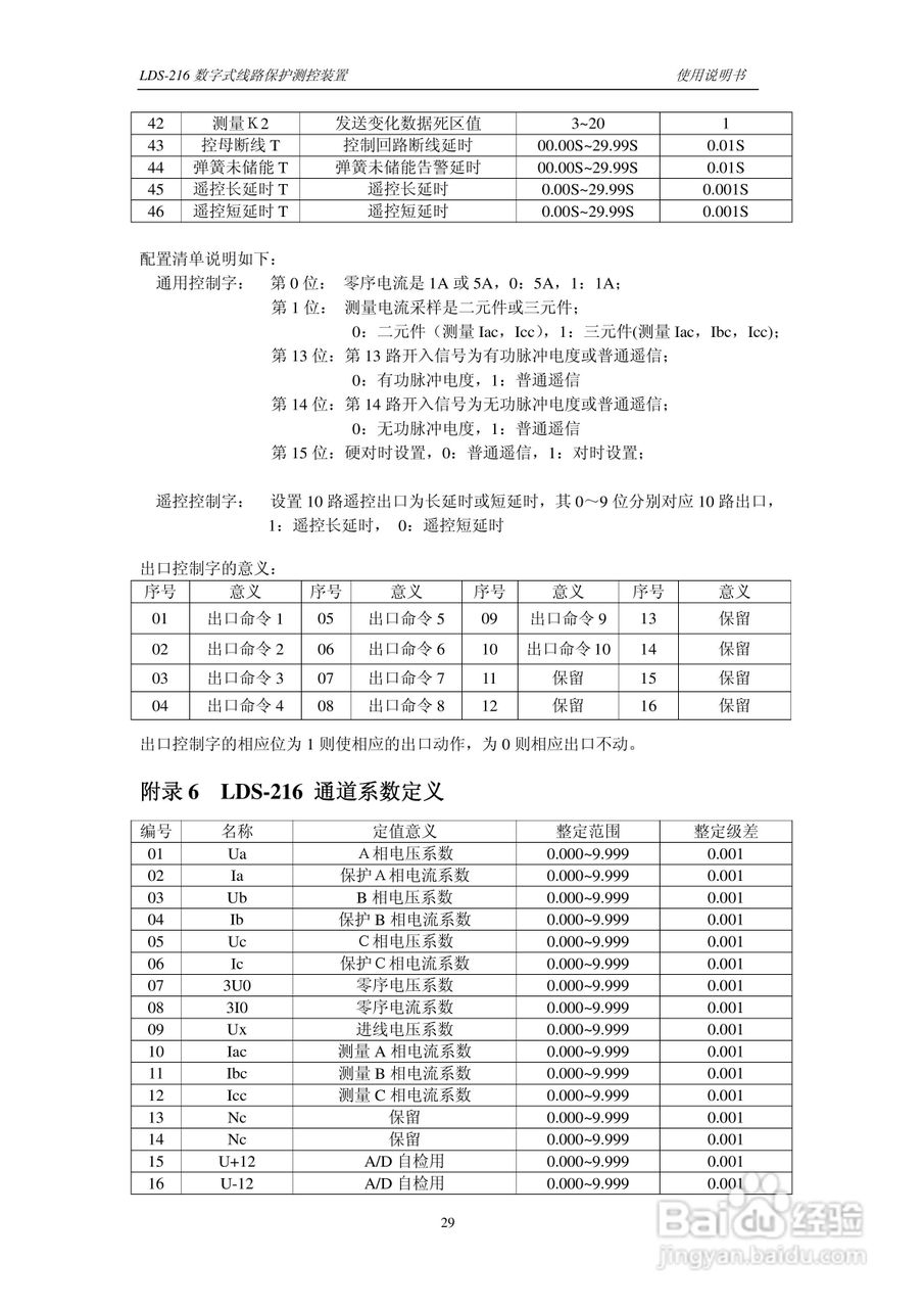 LDS-216 数字式线路保护测控装置说明书:[4]