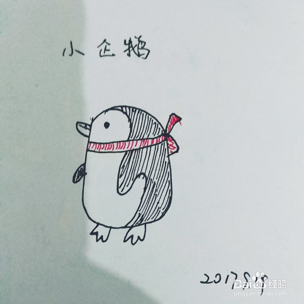 简笔画：小企鹅桂桂的画法