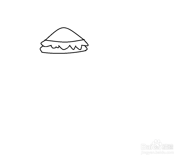 汉堡的简笔画