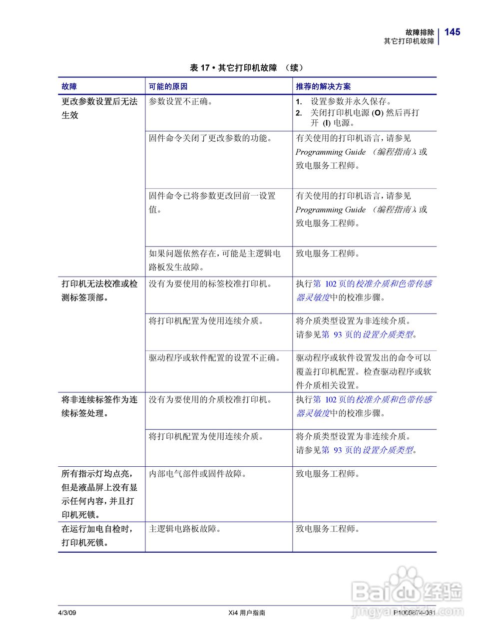 斑马110Xi4打印机使用说明书:[15]