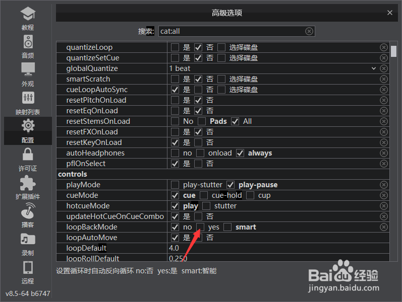 VirtualDJ 2021怎么设置循环时自动方向循环为是