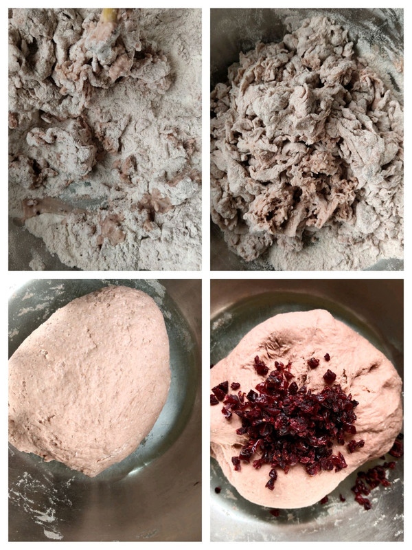 蔓越莓玫瑰花馒头