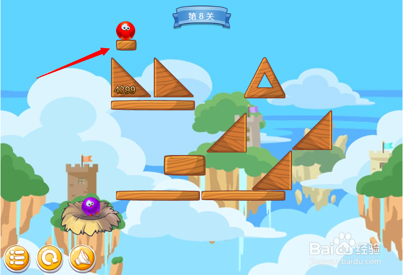 小游戏泡泡鸟历险记第8关
