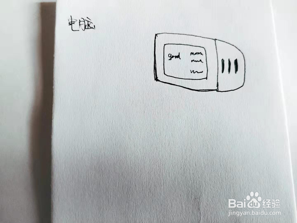 卡通版台式电脑简笔画怎么画呢？