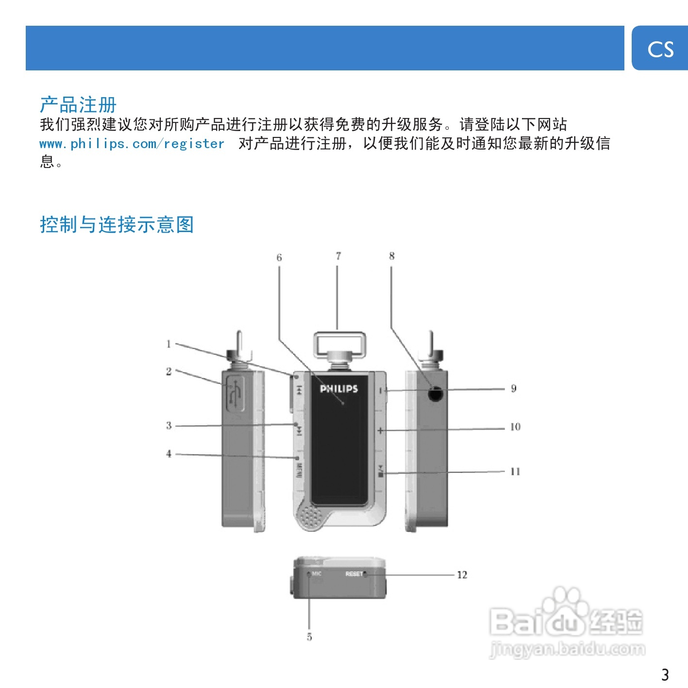 Philip飞利浦SA2000播放器说明书