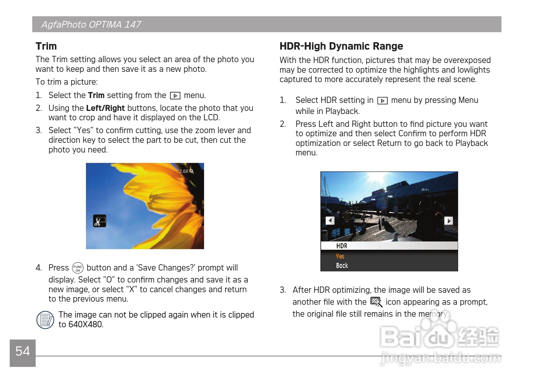 爱克发AgfaPhoto OPTIMA 147数码相机使用说明书:[6]