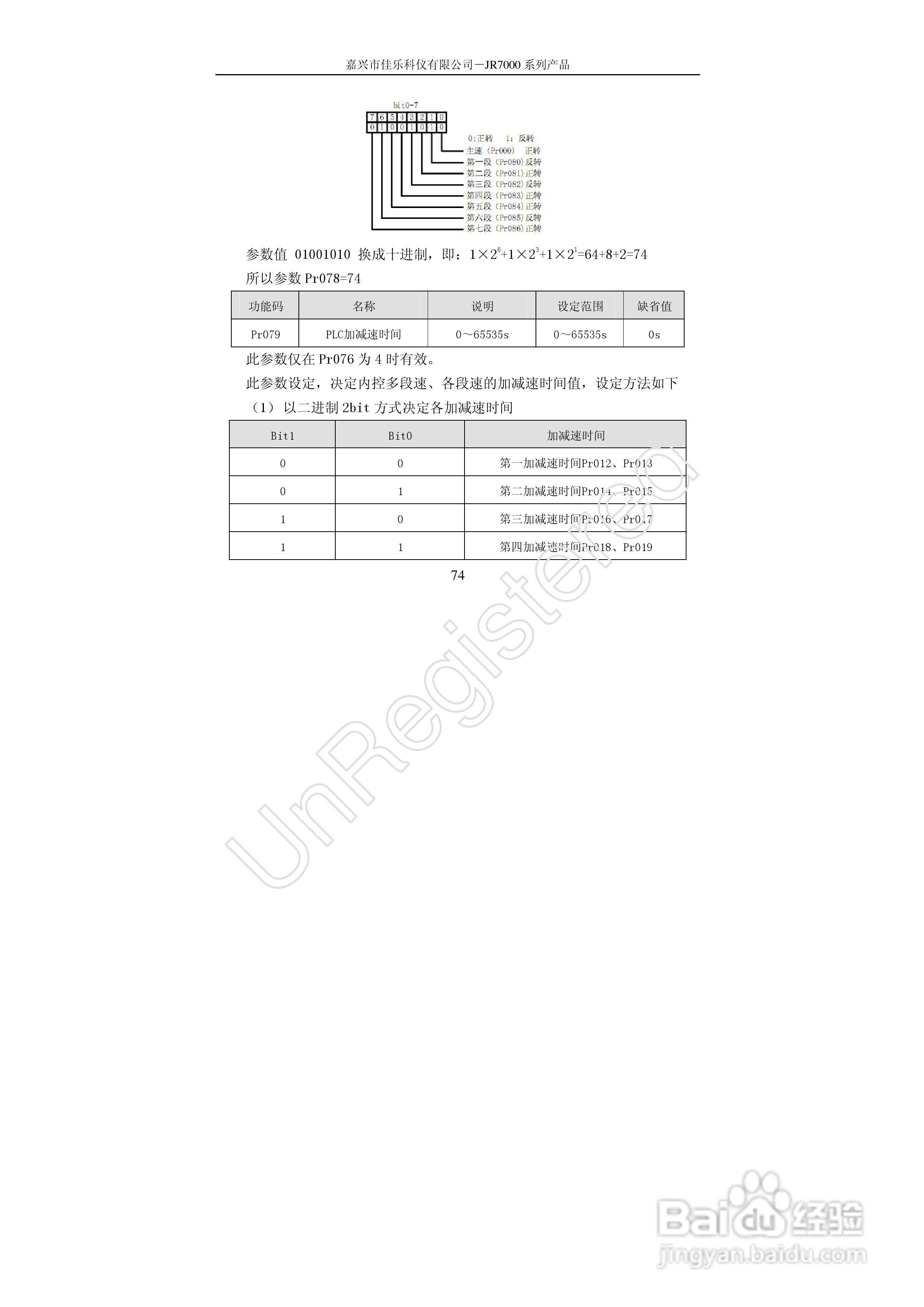 佳乐JR7000-315G-4-1090变频器使用说明书:[8]