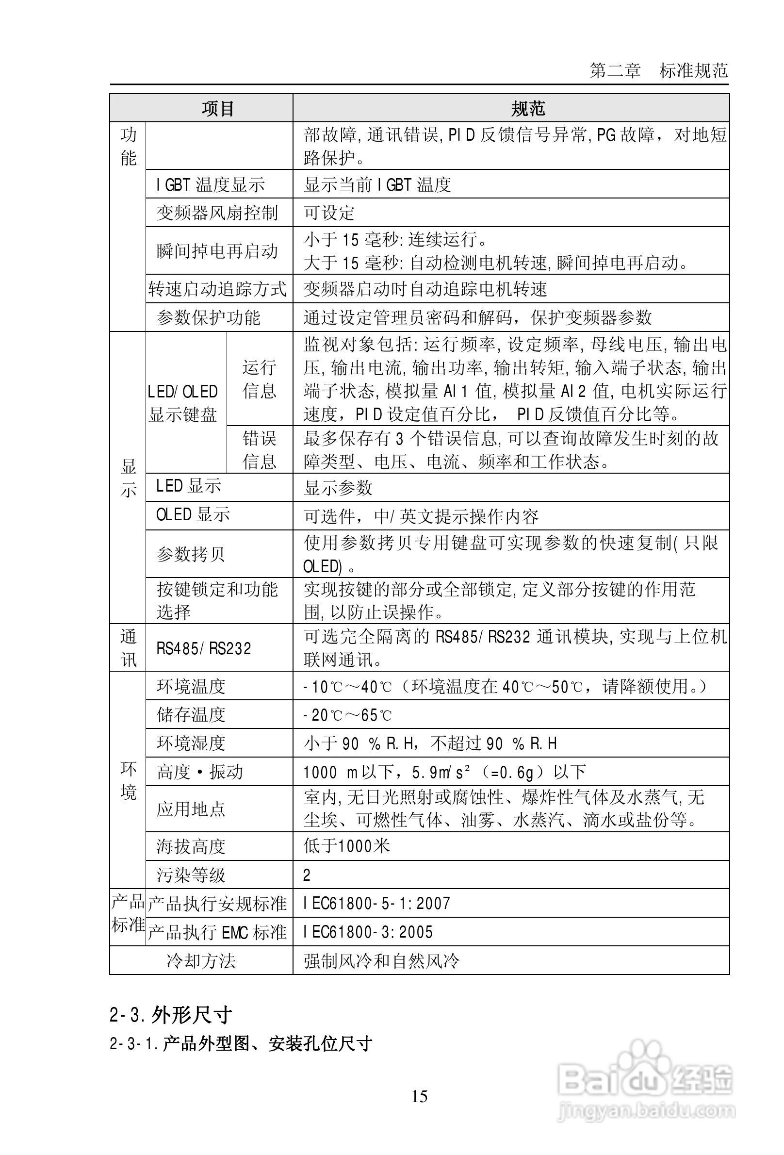 普传PI9200-075G2变频器使用说明书:[2]