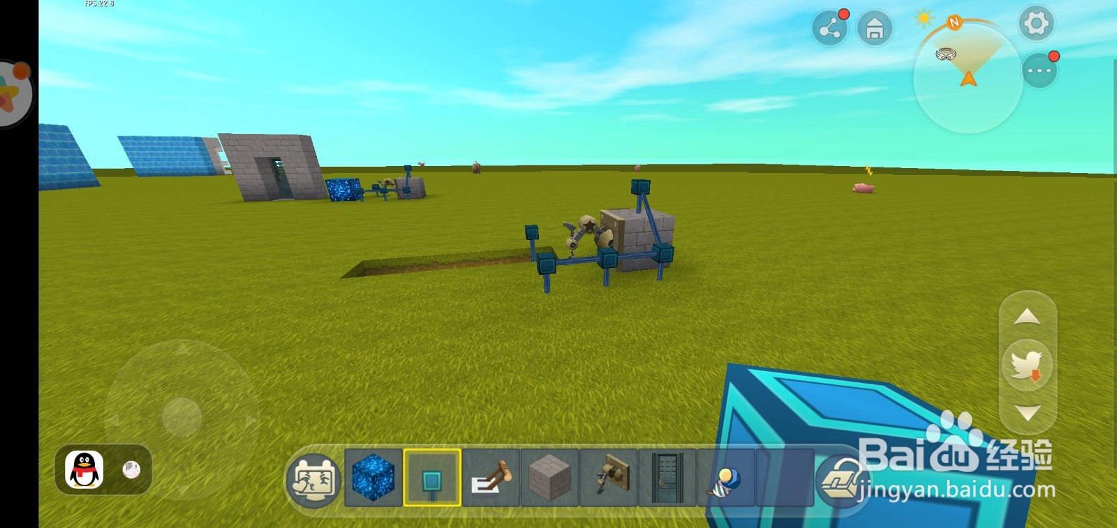 迷你世界怎么穿门