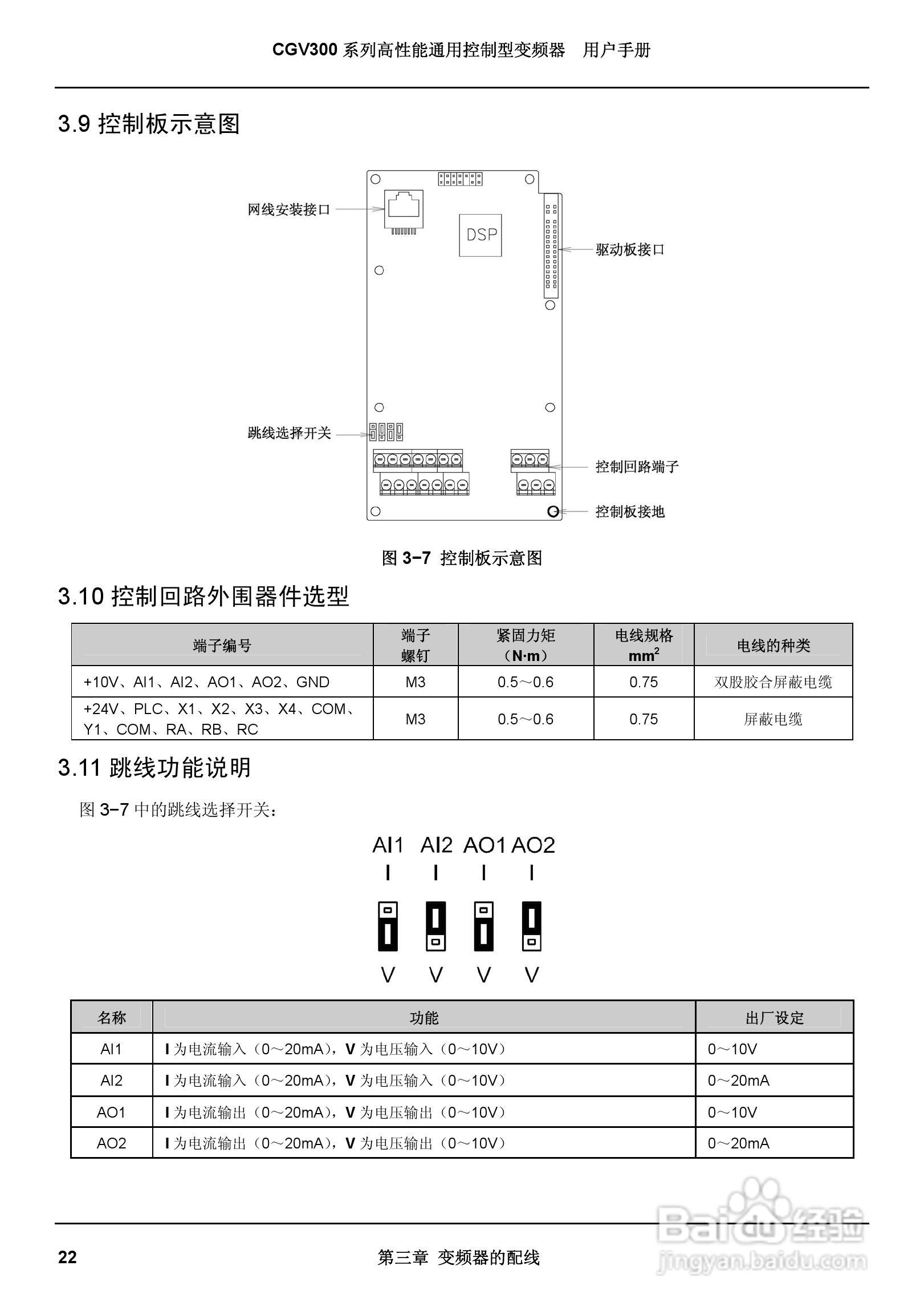启功CGV300/450-4通用控制型变频器用户手册:[3]