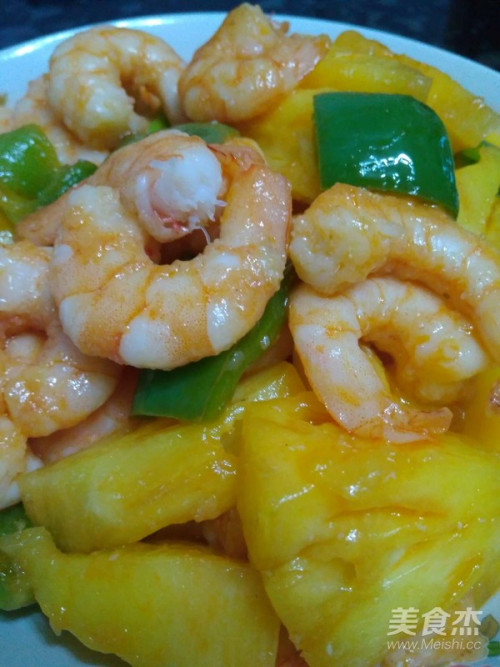 菠萝虾仁的做法