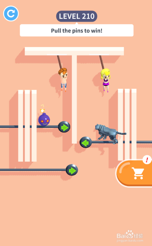 怎样通关Pin Pull Rescue的Level 210