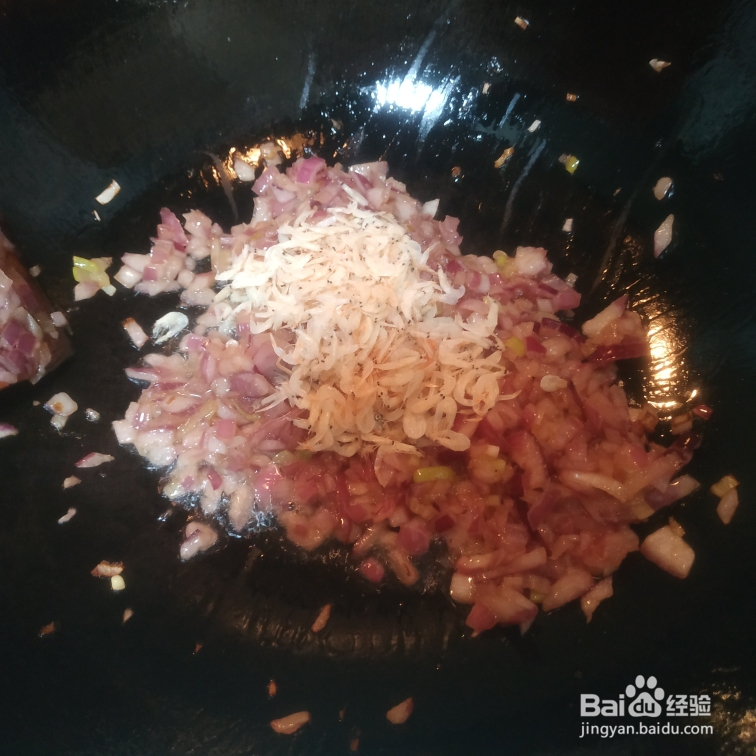 海鲜美食-葱油拌面洋葱虾皮版