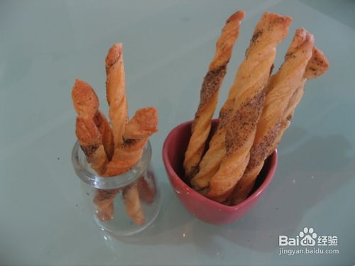 芝麻糖酥皮饼干棒