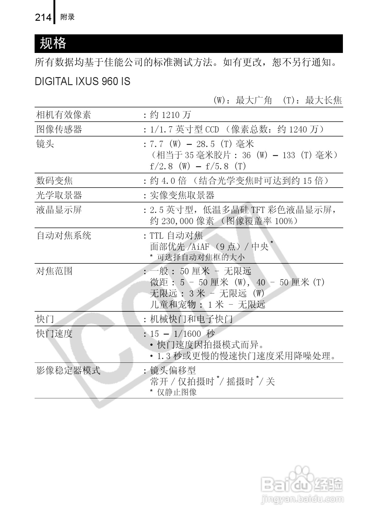 佳能DIGITAL IXUS 960 IS数码相机使用说明书:[22]