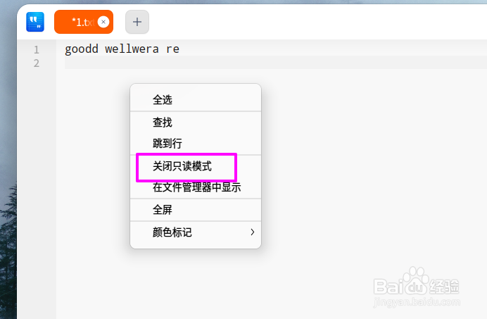 deepin20文本编辑器怎么设置只读模式