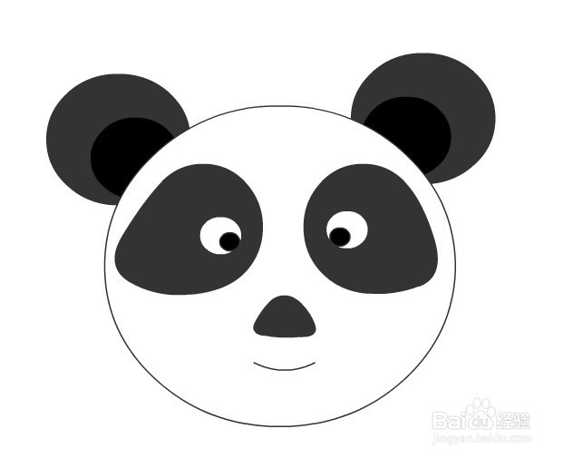 flash如何绘制一只卡通熊猫