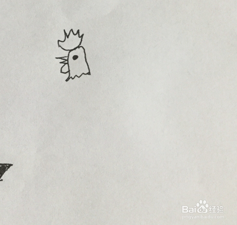 大公鸡简笔画