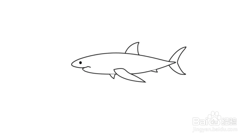鲸鱼简笔画教程