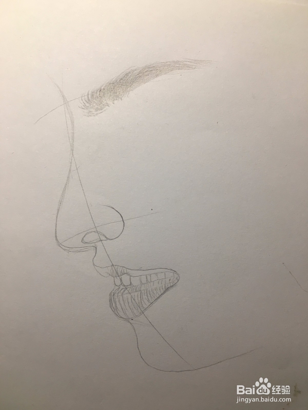 画女人的侧脸 画眼睛鼻子嘴唇 人脸简笔画