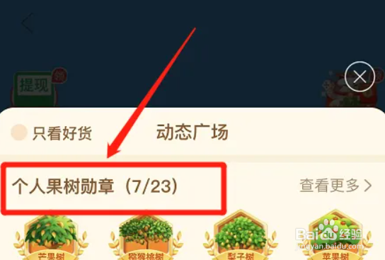 拼多多在哪里查看个人果树勋章？