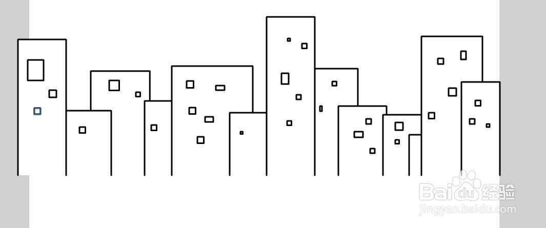 flash绘制一个户外城市的背景