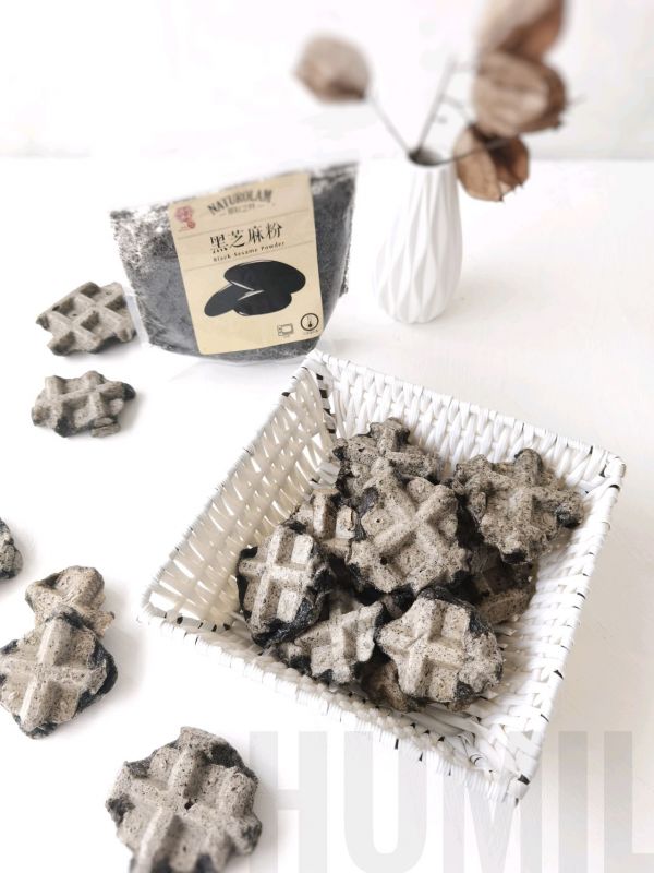黑芝麻糯米华夫饼