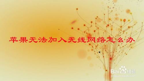 苹果无法加入无线网络怎么办