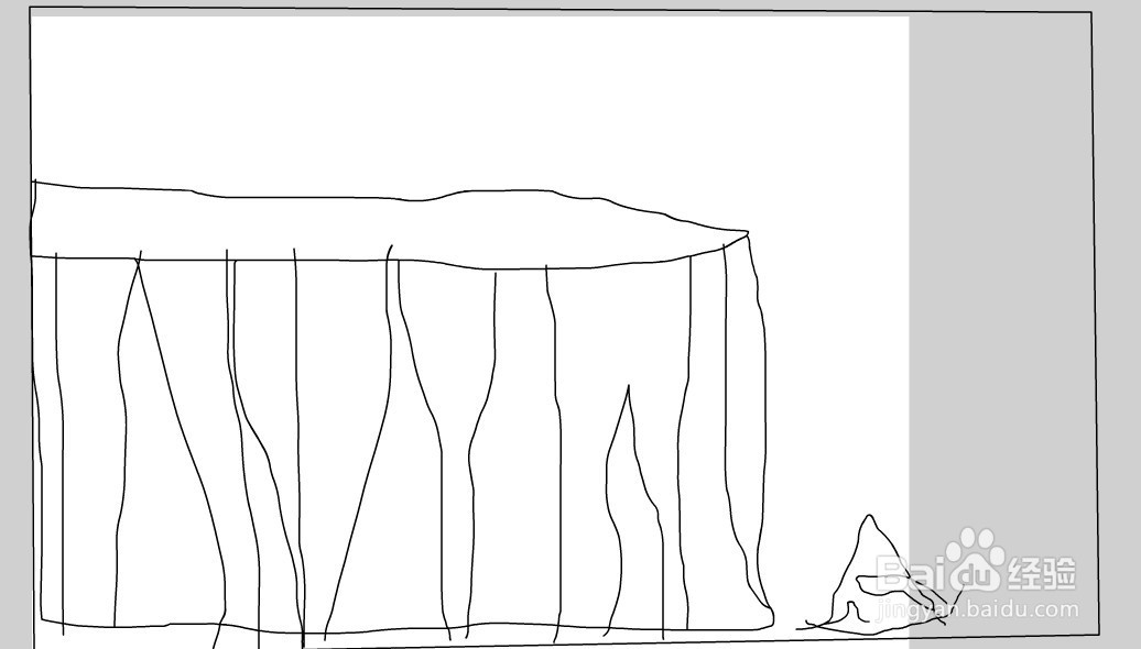 flash绘制一个山崖背景