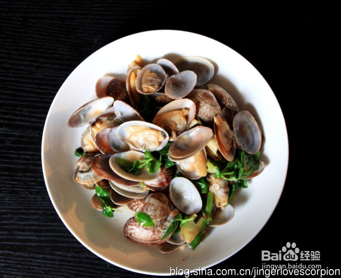 罗勒炒花蛤的做法