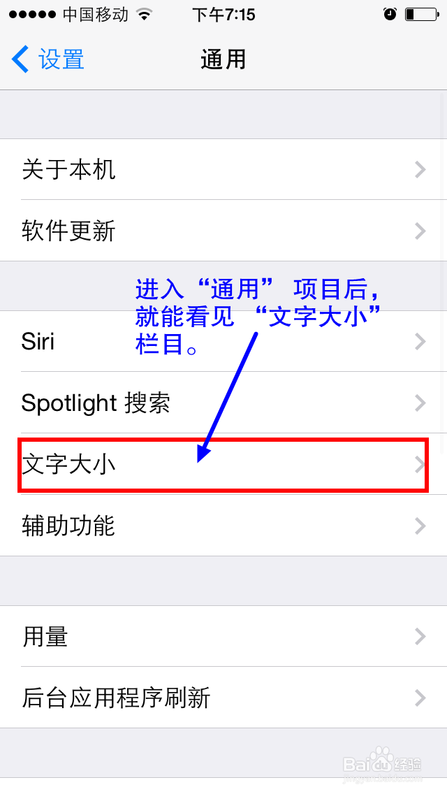 Iphone手机如何将字体变大