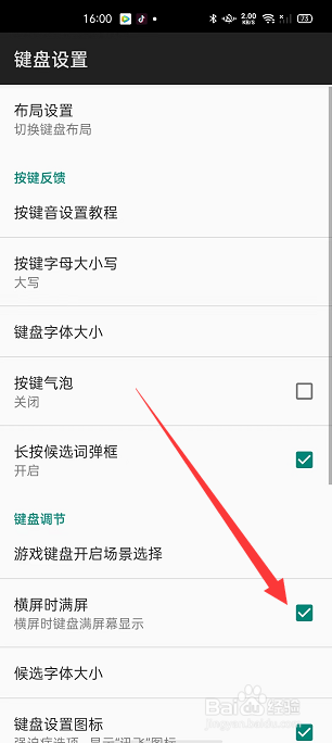 讯飞输入法怎么开启横屏时满屏