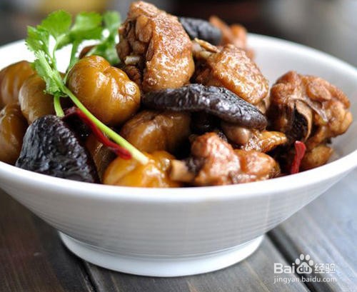 如何做无油香菇栗子鸡