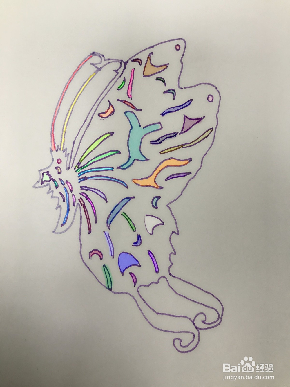 画一个简易蝴蝶图案