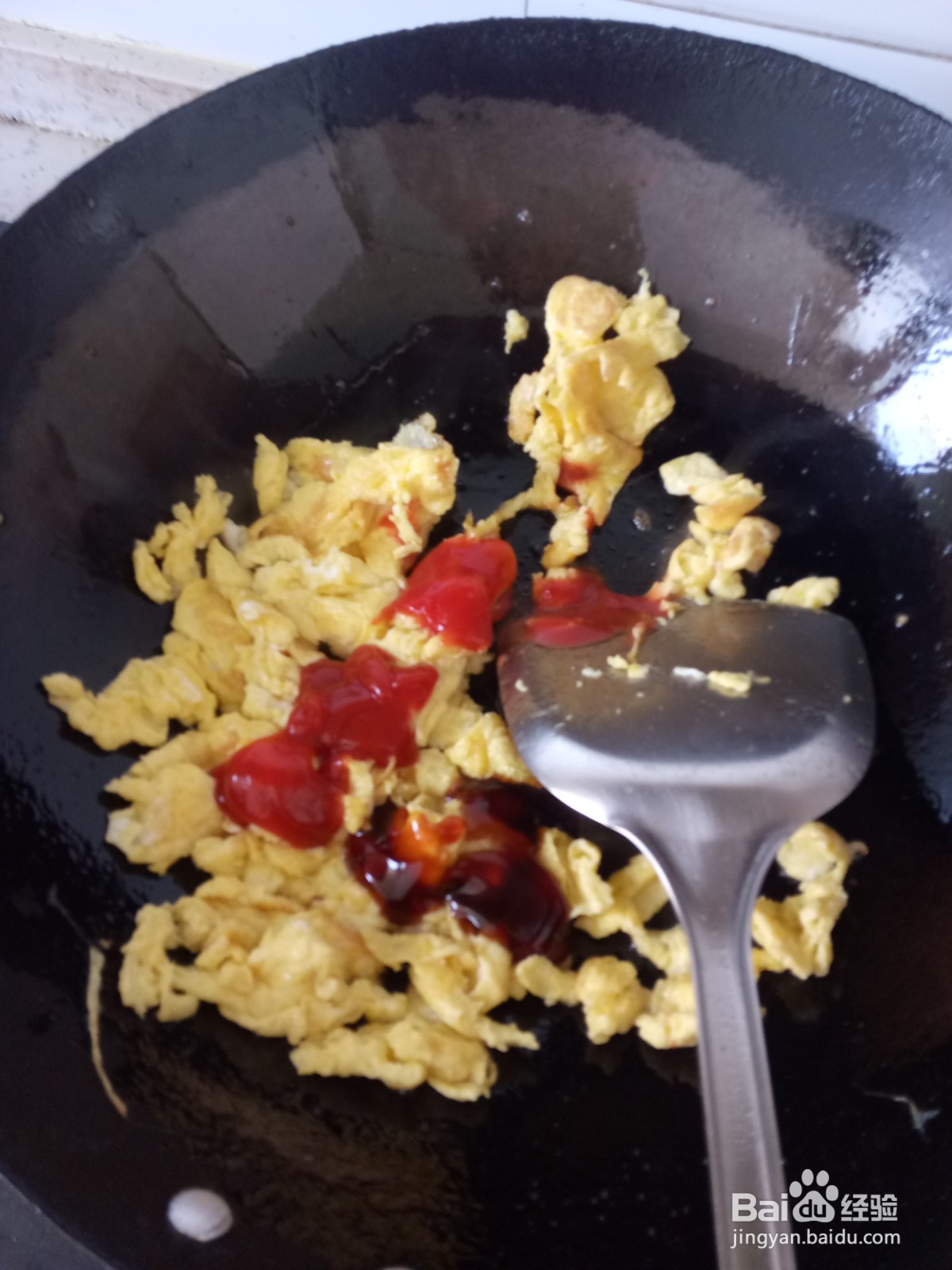 番茄酱鸡蛋面片汤