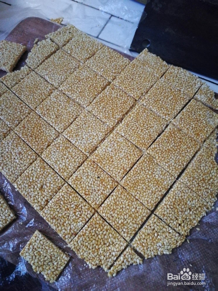 芝麻片的做法