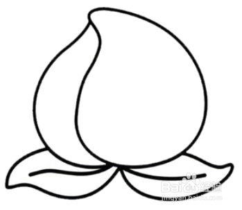 桃子熟了简笔画