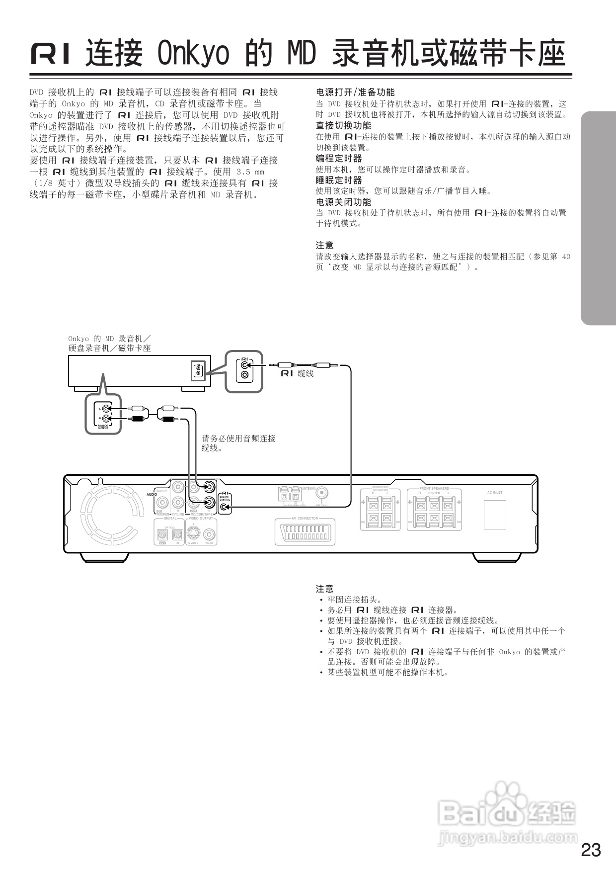 安桥DVD接收机DR-L50型使用说明书:[2]